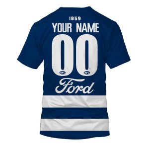 MON YOURNAME AFL20GeelongC tee back