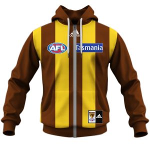 MON YOURNAME AFL20HawthornsH hoodie zip front