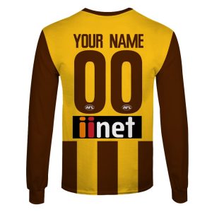 MON YOURNAME AFL20HawthornsH long sleeve back