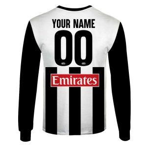 MON YOURNAME AFL20MagpiesC long sleeve back