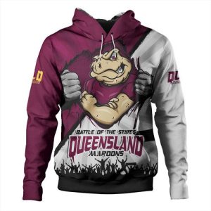 AFL Port Adelaide Travis Boak Pullover Hoodie Queensland Maroons Hoodie Origin Battleground Maroons Unleashed