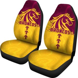 NRL Brisbane Broncos Aboriginal Car Seat Covers 1