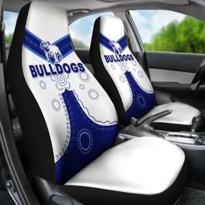NRL Canterbury Bankstown Bulldogs Simple Indigenous Car Seat Covers 1