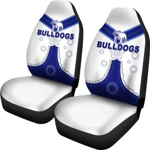 NRL Canterbury Bankstown Bulldogs Simple Indigenous Car Seat Covers 3