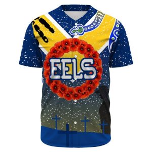 NRL Parramatta Eels ANZAC Day Poppy Baseball Jersey 3715