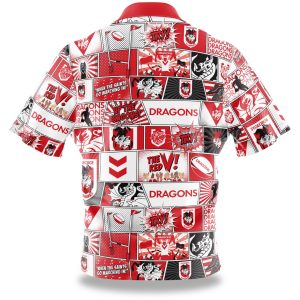 NRL St. George Illawarra Dragons Fanatic Hawaiian Shirt 5842
