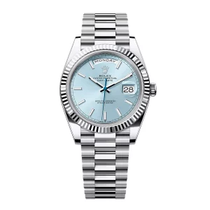 Rolex Day Date Ice Blue Grooved Replica 1