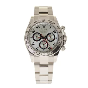 Rolex Daytona 116509 White Gold Silver Dial Replica 2