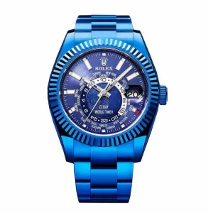 Rolex Sky Dweller 326934 World Timer Blue DLC Replica