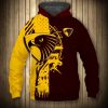 AFL Hawthorn Hawks Brown Gold Split Pullover Hoodie