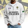 Richmond Tigers AFL Custom name Popcorn Texture Half Zip Sweatshirt v1