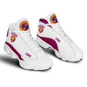 afl brisbane lions custom name air jordan 13 shoes 0952
