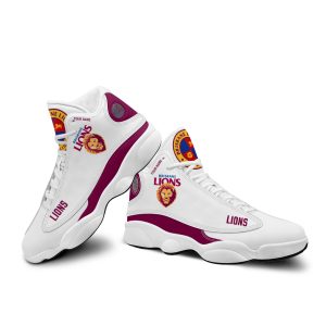 afl brisbane lions custom name air jordan 13 shoes 0955