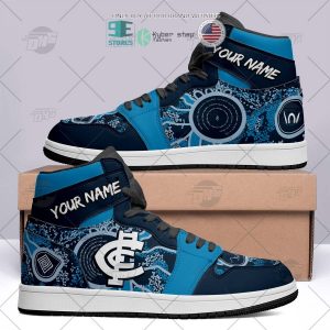 afl carlton blues custom name indigenous air jordan 1 high sneakers 0725