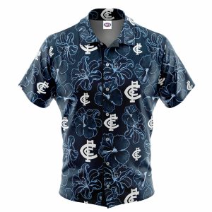 West Coast Eagles Hawaiian Shirt And Shorts – Hot Sale 2025 AFL Carlton Blues Floral Hawaiian Shirt