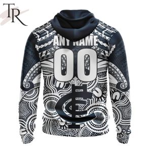 afl carlton football club special indigenous mix polynesian design hoodie 3 Ind0t