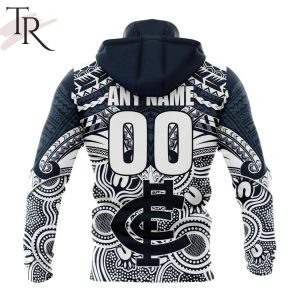 afl carlton football club special indigenous mix polynesian design hoodie 5 3L7Vh