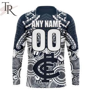 afl carlton football club special indigenous mix polynesian design hoodie 7 R6Tls