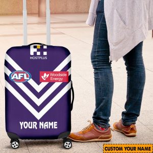 afl fremantle dockers custom name 2024 home jersey luggage cover 4855