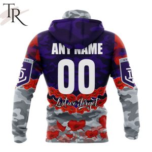 afl fremantle dockers special anzac day design lest we forget hoodie 5 csdSt