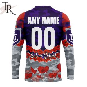 afl fremantle dockers special anzac day design lest we forget hoodie 7 kHr4B