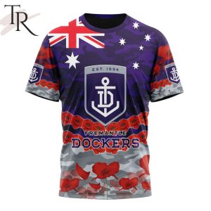 afl fremantle dockers special anzac day design lest we forget hoodie 8 VMLzm