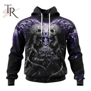 Personalized NSWRFL/ NRL 1978 North Sydney Bears Vintage Hoodie TShirt Jersey AFL Fremantle Dockers Special Skull Art Design Hoodie