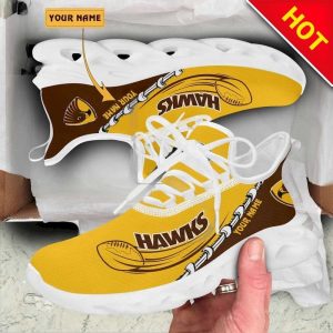 afl hawthorn hawks custom name yellow brown max soul shoes v5 white 2