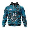 AFL Port Adelaide Custom Name Number Camo Morden Art Style Pullover Hoodie