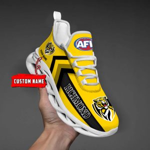 afl richmond tigers custom name yellow max soul shoes 5140
