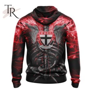afl st kilda football club special skull art design hoodie 3 4t0qp