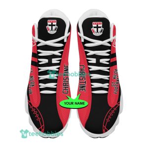 afl st kilda saints custom name red black air jordan 13 shoes 2742