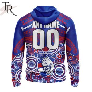afl western bulldogs special indigenous mix polynesian design hoodie 3 nJnok