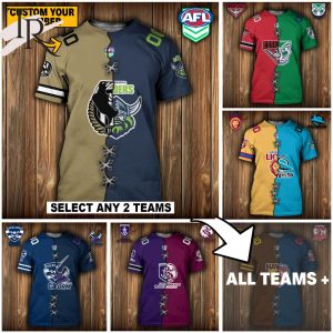 afl x nrl special design collection select any 2 teams to mix and match t shirt 1 iWpBT