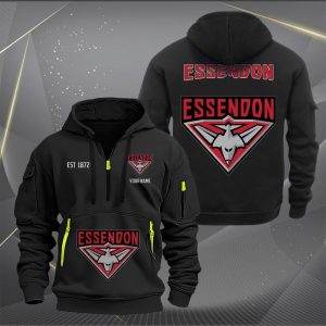 auspiritmerch essendon personalized sports hoodie zipper gift for fans 3pikf
