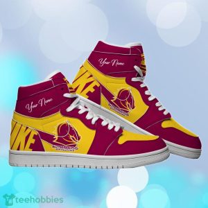 brisbane broncos custom name nrl air jordan hightop best gift for fans