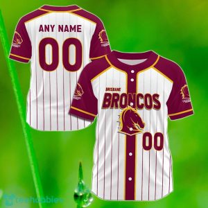 Brisbane Broncos Custom Name &amp; Number NRL Baseball Jersey Best Gift For Men And Women Fans
