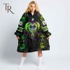 Custom Name And Number NRL Canberra Raiders Rose Dragon Fleece Blanket Hoodie | Soulcals