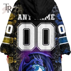custom name and number nrl parramatta eels rose dragon oodie blanket hoodie 3 kuCo7
