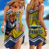 Personalized NRL North Queensland Cowboys Mascot Tgiac Sleeveless Summer Beach Sundress for Women