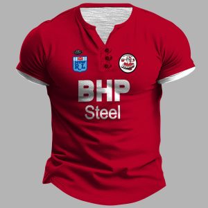 Illawarra Steelers 1987 ARL/NRL Vintage Retro Henley Shirt