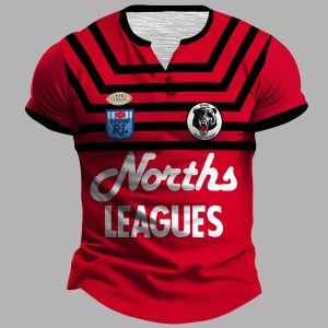 North Sydney Bears 1991 ARL/NRL Vintage Retro Henley Shirt