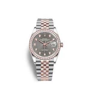 Rolex Datejust 36mm, Oystersteel and 18k Everose Gold, Ref# 126281rbr-0029 1:1