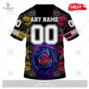 new personalized nrl brisbane broncos rose luxury dragon hoodie sweatshirt 3d 7 HrpPb