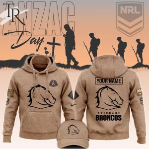 NRL Brisbane Broncos Anzac Round Unisex Hoodie, Longpants, Cap