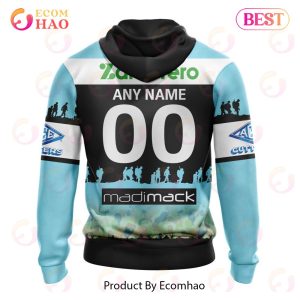 nrl cronulla sutherland sharks special anzac day kits 2023 3d hoodie 3 hbcx1