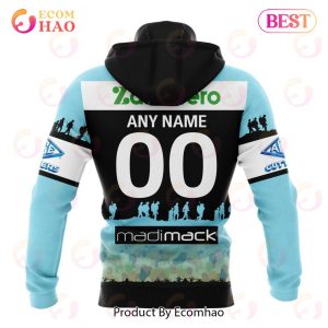 nrl cronulla sutherland sharks special anzac day kits 2023 3d hoodie 5 TVF9j