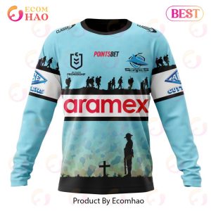 nrl cronulla sutherland sharks special anzac day kits 2023 3d hoodie 6 eNRox