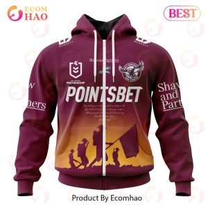 nrl manly warringah sea eagles special anzac day kits 2023 3d hoodie 2 RLgig