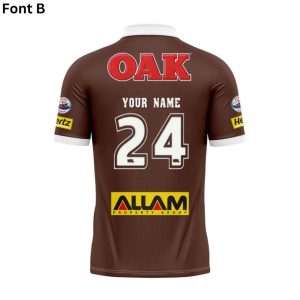nrl penrith panthers custom name number 2024 heritage jersey polo shirt back